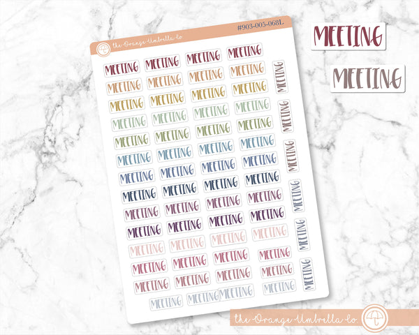 CLEARANCE | Meeting Script Planner Stickers |  F1  | 903-005-068L-WH