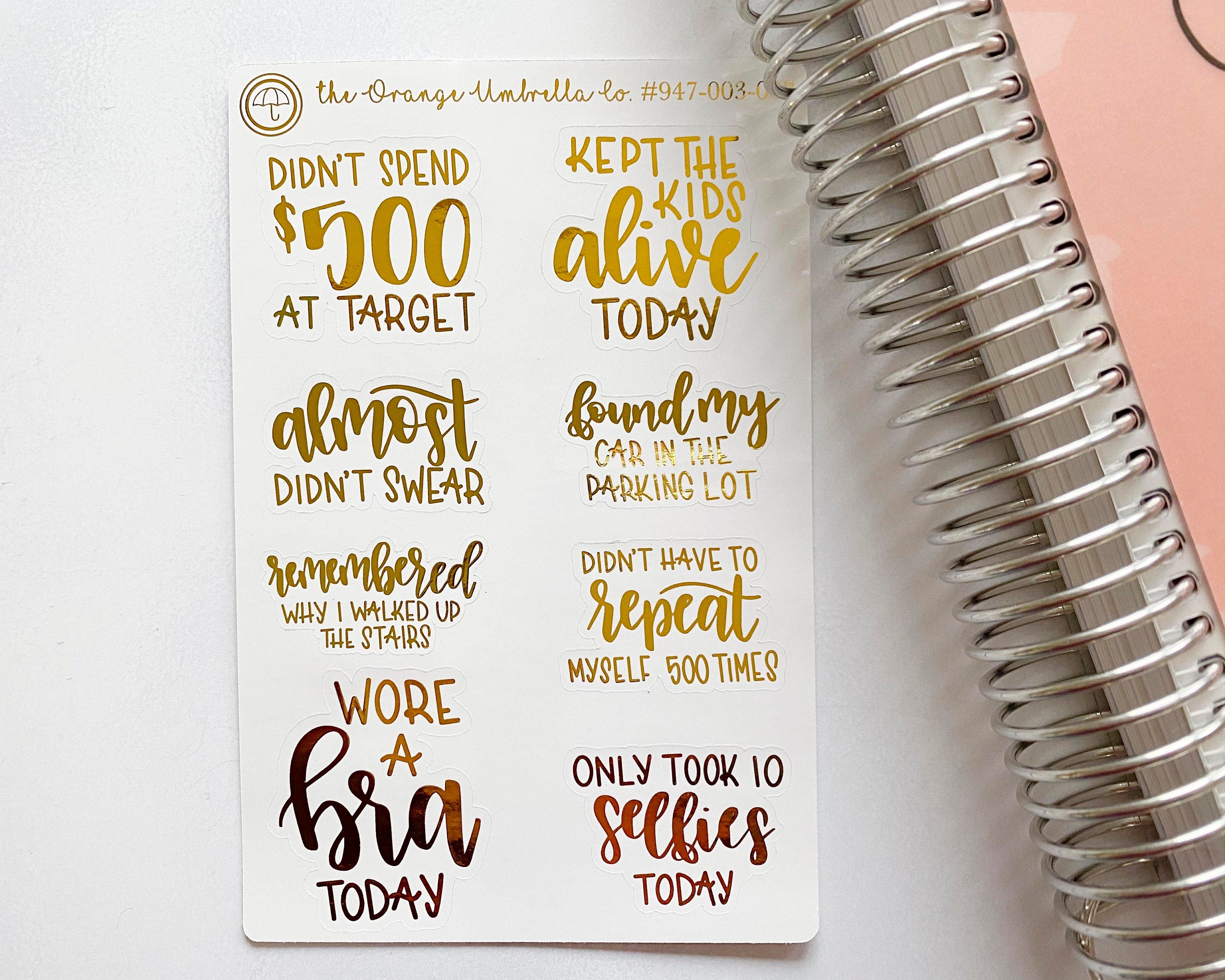 Humorous Adulting Quote Mix Sheet Script Planner Stickers, F7