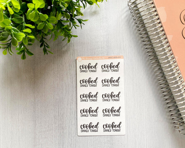 Cooked Dinner Humorous Quote Script Planner Stickers | F7  | D-031-B