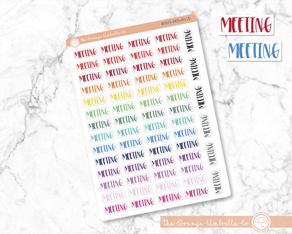 CLEARANCE | Meeting Script Planner Stickers | F1 | S-155-R / 903-005-051L-WH