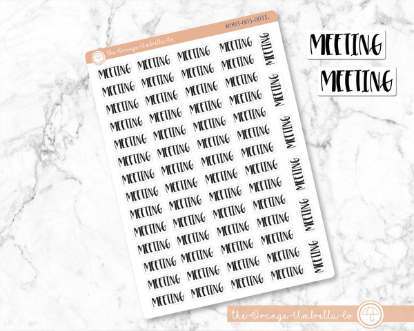 CLEARANCE | Meeting Script Planner Stickers | F1 | S-155-B / 903-005-001L-WH