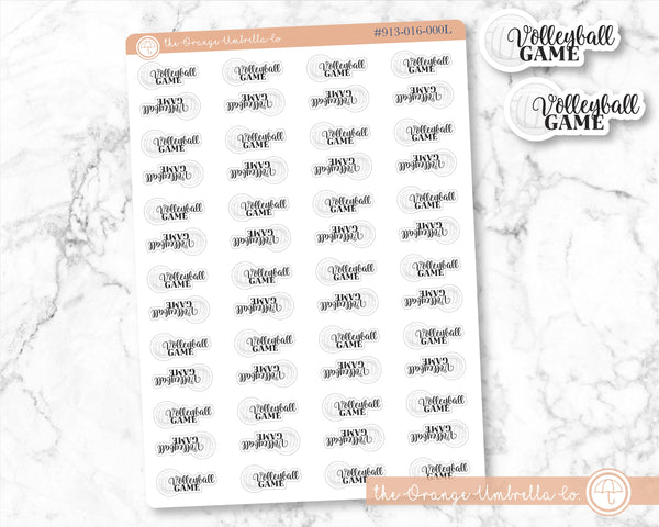 Volleyball Game Icon Script Planner Stickers and Labels | E-017 / 913-016
