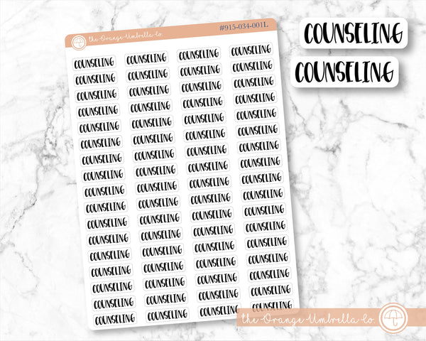CLEARANCE | Counseling Script Planner Stickers | F1 | S-947-B / 915-034-001-WH