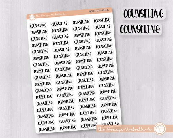 CLEARANCE | Counseling Script Planner Stickers |  F1 Clear Matte | S-947-BCM