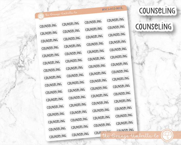 CLEARANCE | Counseling Script Planner Stickers | F3  | S-949-B | 915-032-001