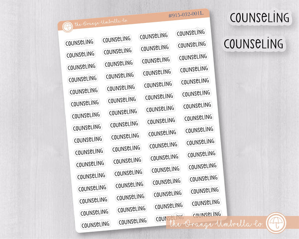 CLEARANCE | Counseling Script Planner Stickers | F3 Clear Matte | S-949-BCM
