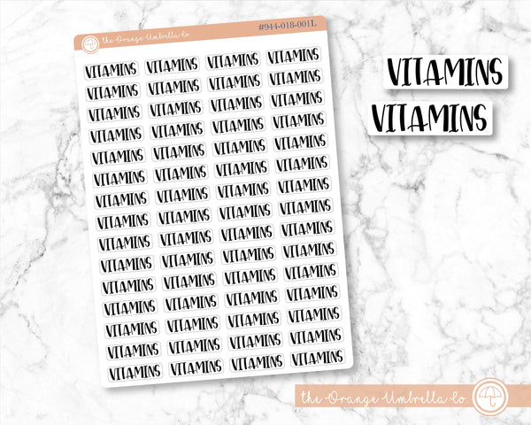 CLEARANCE | Vitamins Script Planner Stickers | F1 | 944-018-001L-WH