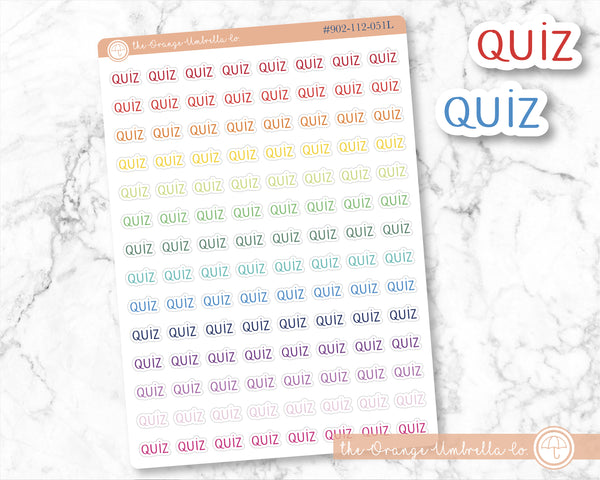 CLEARANCE | Quiz Script Planner Stickers | F3  | S-233-R