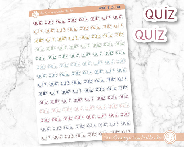 CLEARANCE | Quiz Script Planner Stickers | F3  | S-233-M