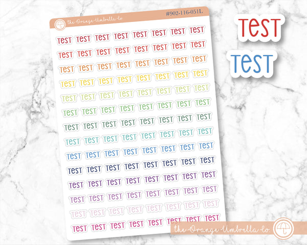 CLEARANCE | Test Script Planner Stickers | F3  | S-309-R