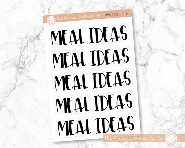 Meal Ideas Header Script Planner Stickers | F1 | S-796-B