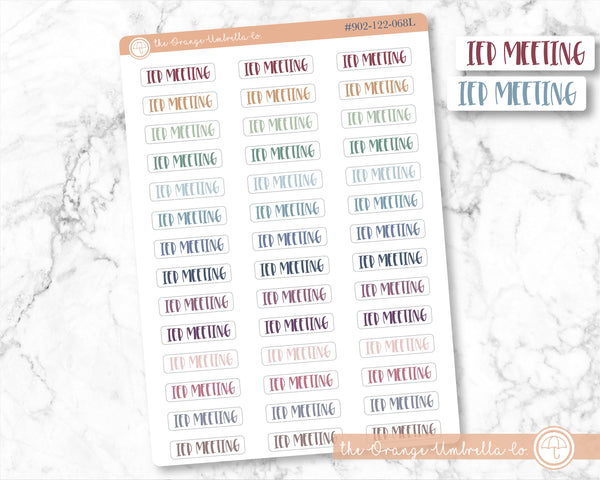 CLEARANCE | IEP Meeting Script Planner Stickers | F1 | S-703-M