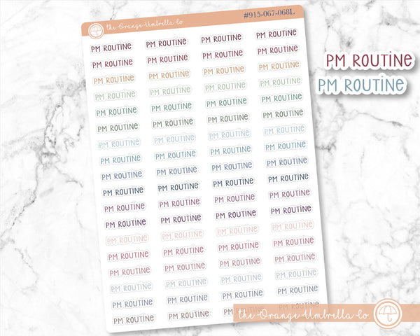 CLEARANCE | PM Routine Script Planner Stickers | F3 | S-985-M