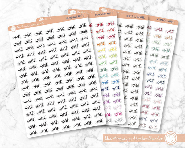CLEARANCE | Work Script Planner Stickers | F7 | S-577 / 903-073-001L-WH