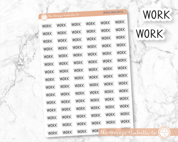 Work Script Planner Stickers | F3  | S-575-B / 903-066-001L-WH