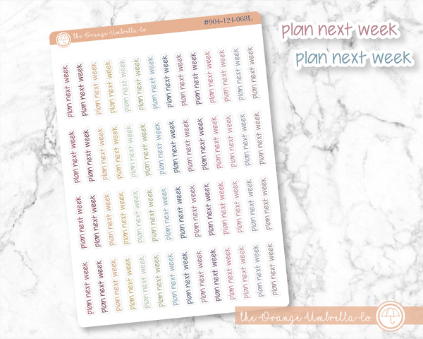 CLEARANCE | Plan Next Week Jen Plans Script Planner Stickers | FJP | 904-124-068L-WH