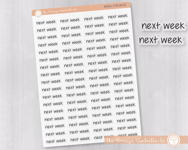 CLEARANCE | Next Week Jen Plans Script Planner Stickers | FJP Clear Matte | S-153-BCM