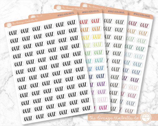 CLEARANCE | Quiz Script Planner Stickers | F1 | S-232 / 902-026-001L-WH