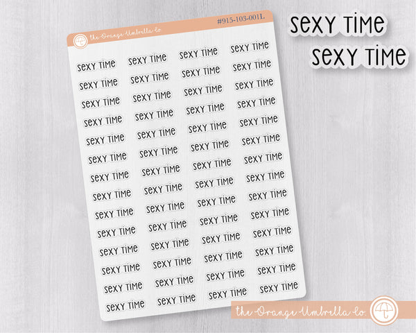 CLEARANCE | Sexy Time Script Planner Stickers | F3 Clear Matte | S-500-BCM
