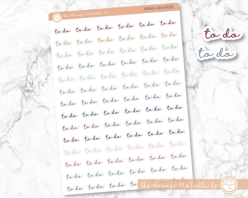 To Do Script Planner Stickers | F5  | S-045| 904-184-001L-WH