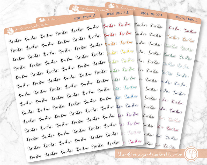 To Do Script Planner Stickers | F5  | S-045| 904-184-001L-WH