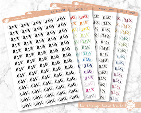CLEARANCE | Class Label Script Planner Stickers | F1 | S-584 / 902-013-001L-WH