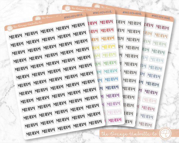 CLEARANCE | Midterm Script Planner Stickers |  F1  | 902-024-001L-WH