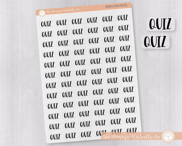 CLEARANCE | Quiz Script Planner Stickers | F1 Clear Matte | S-232-BCM