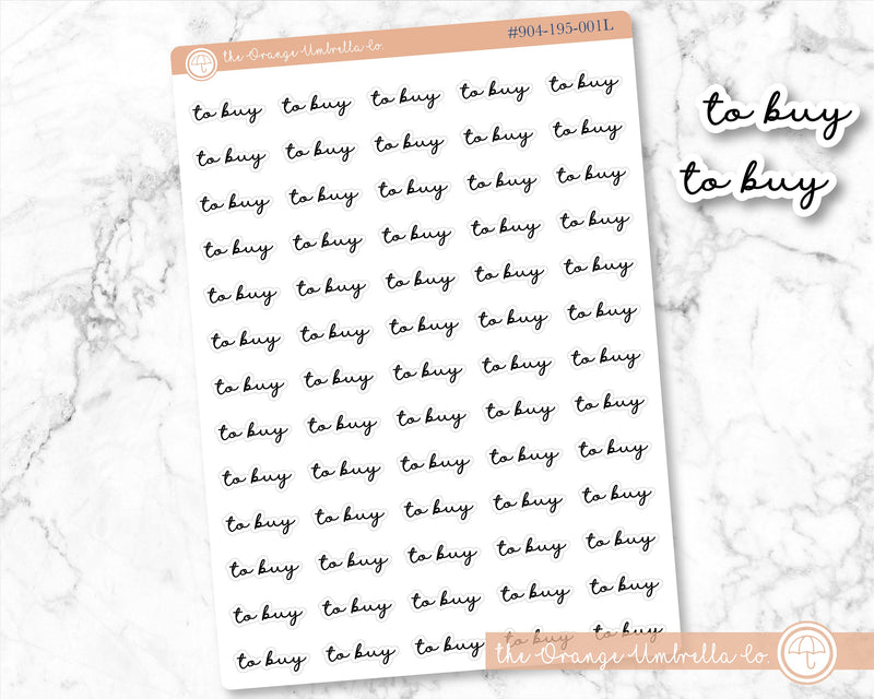 To Buy Script Planner Stickers | F5 | 904-195-001L-WH