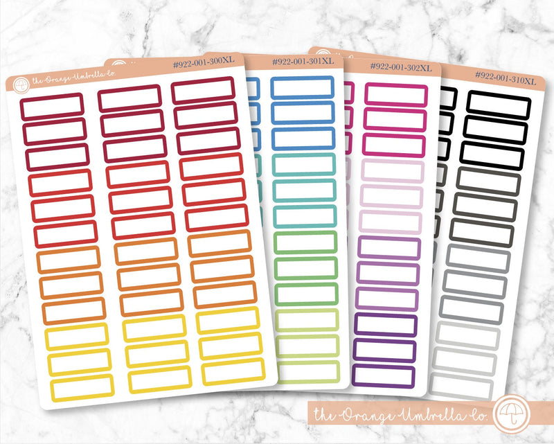 Appointment Planner Stickers - 1/3 Box | Brights | L-011-L-018 / 922-001