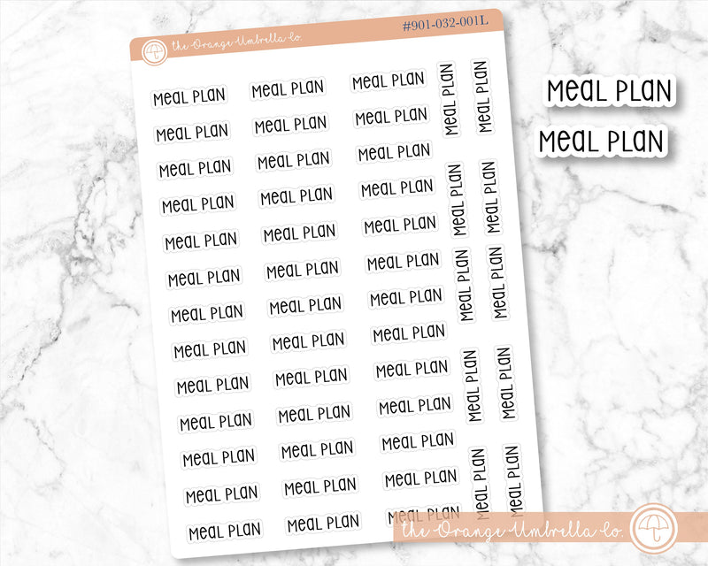 CLEARANCE | Meal Plan Script Planner Stickers | F3 | S-142