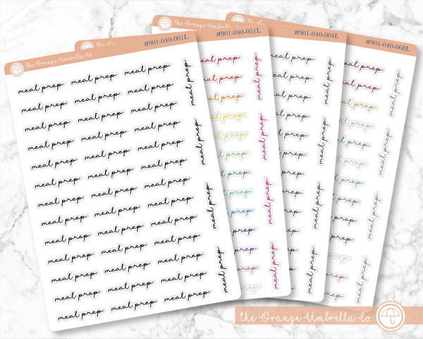 CLEARANCE | Meal Prep Script Planner Stickers | F5 | S-099 / 901-040
