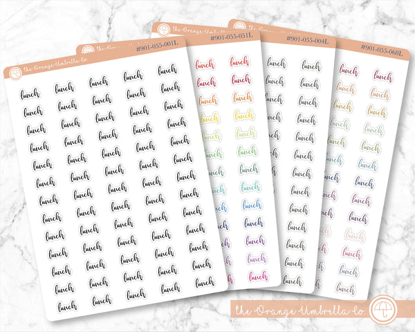 CLEARANCE | Lunch Script Planner Stickers | F2 | S-129 / 901-055-001L-WH