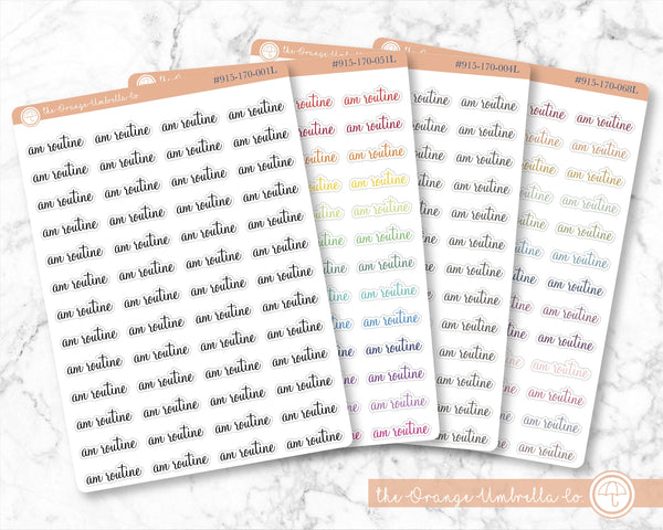 CLEARANCE | AM Routine Script Planner Stickers | F4  | S-979 / 915-170