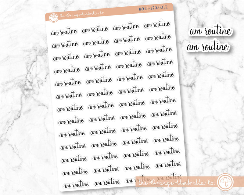 CLEARANCE | AM Routine Script Planner Stickers | F4  | S-979 / 915-170