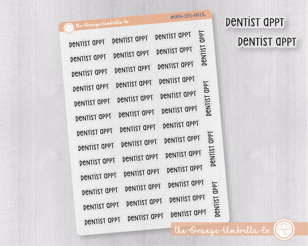 CLEARANCE | Dentist Script Planner Stickers | F3 Clear Matte | S-019-BCM