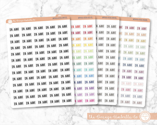 CLEARANCE | Dr Appt Script Planner Stickers | F1 | 944-056-001L-WH