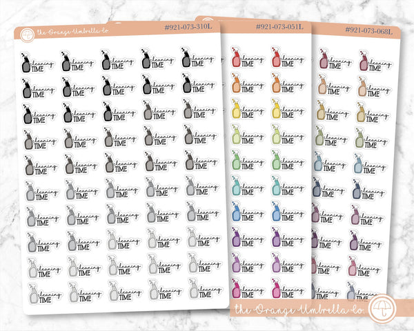 Cleaning Time Icon Script Planner Stickers and Labels | FC11 | E-028 / 921-073