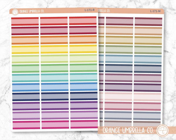 Two Tone Basic Planner Stickers, Basic Labels, Color Planning Stickers (L-171)