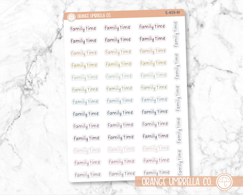 CLEARANCE | Family Time Julie's Plans Script Planner Stickers | JF | S-459