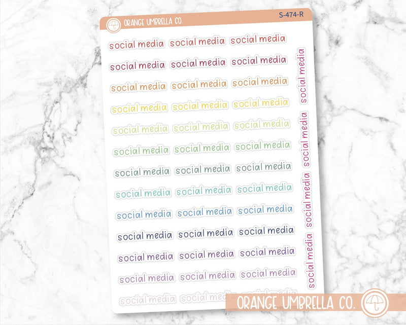 CLEARANCE | Social Media Julie's Plans Script Planner Stickers | JF | S-474
