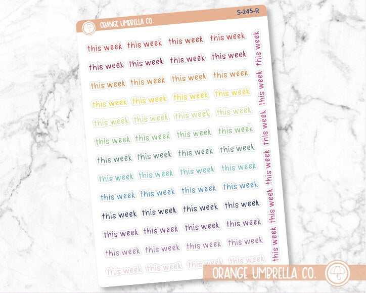 CLEARANCE | This Week Julie's Plans Script Planner Stickers | JF | S-245