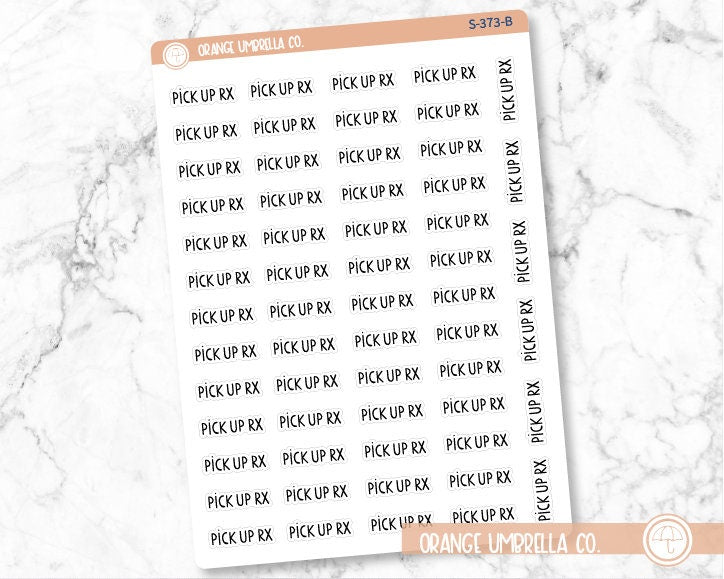 CLEARANCE | Pick Up RX Script Planner Stickers | F3 | S-373