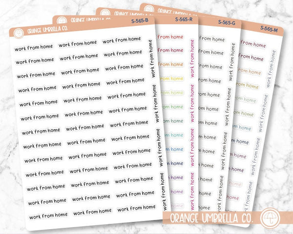 Work From Home Julie's Plans Script Planner Stickers | JF | S-565