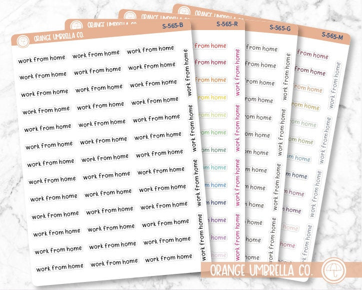 CLEARANCE | Work From Home Julie's Plans Script Planner Stickers | JF | S-565