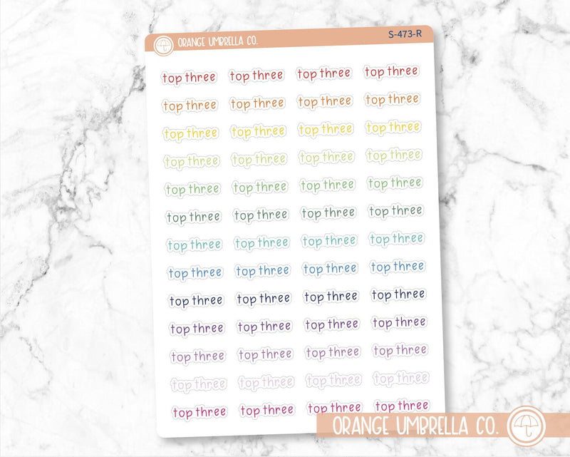 CLEARANCE | Top Three Julie's Plans Script Planner Stickers | JF | S-473