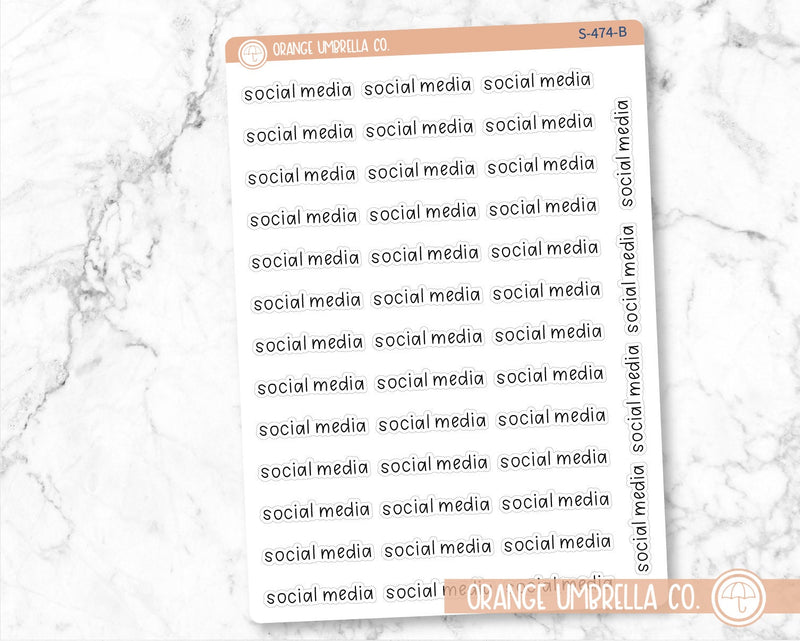 CLEARANCE | Social Media Julie's Plans Script Planner Stickers | JF | S-474