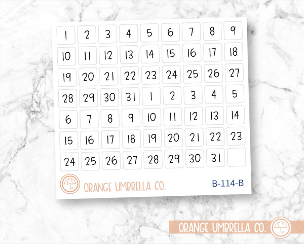 CLEARANCE | Date Dot Cover Julie's Plans Script Planner Stickers | JF Square | B-114-B