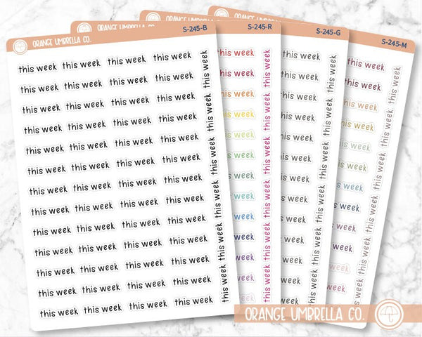 CLEARANCE | This Week Julie's Plans Script Planner Stickers | JF | S-245
