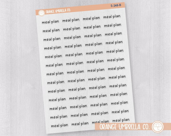 CLEARANCE | Meal Plan Julie's Plans Script Planner Stickers | JF Clear Matte | S-248-BCM